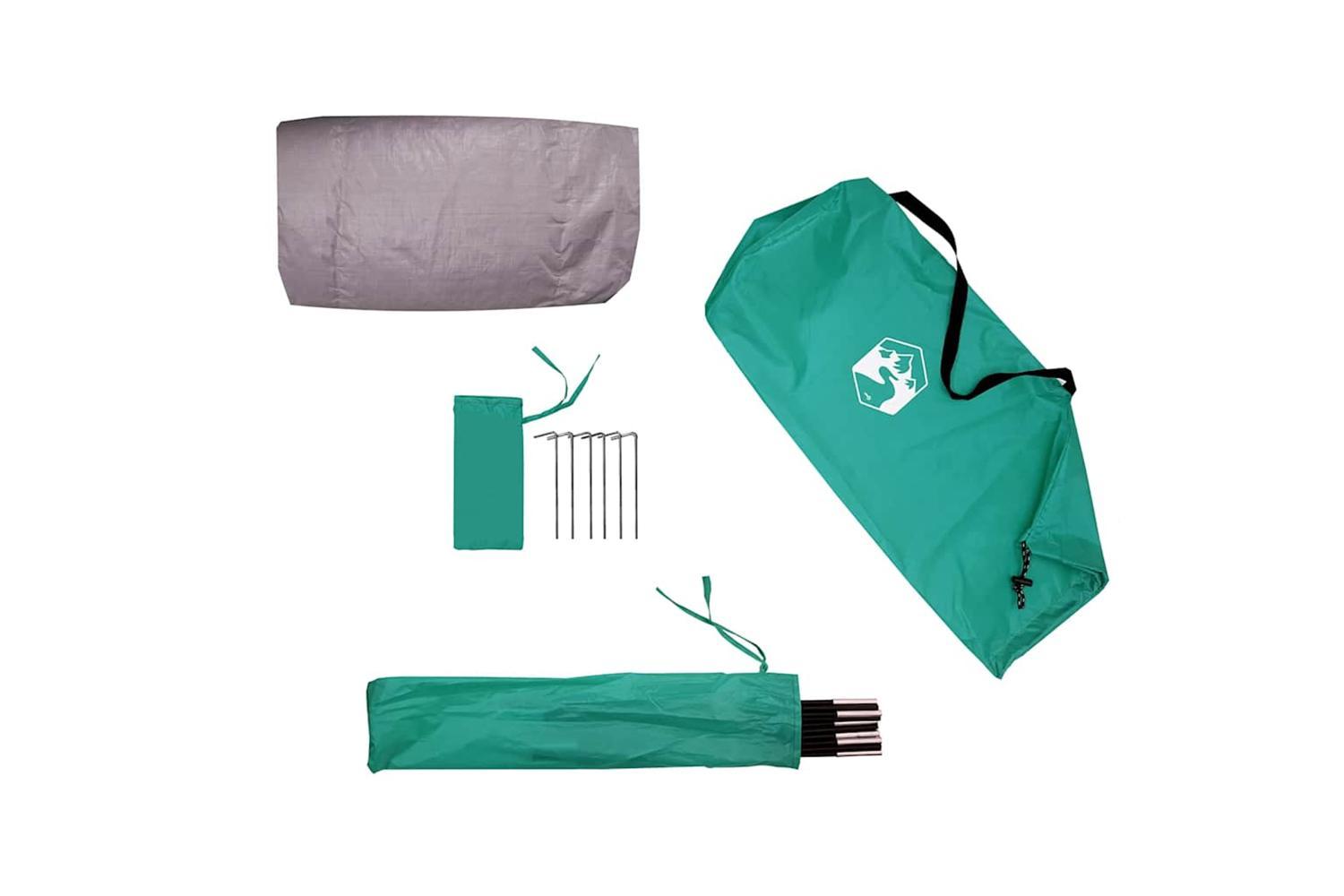 Vidaxl Beach Tent 3-person Sea Green Waterproof-10