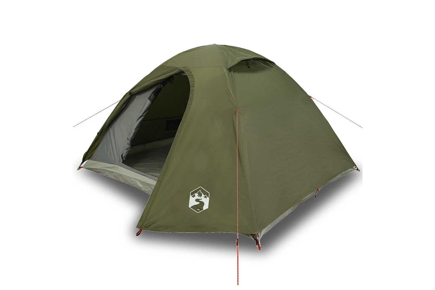 Vidaxl Camping Tent Dome 3-person Olive Green Waterproof