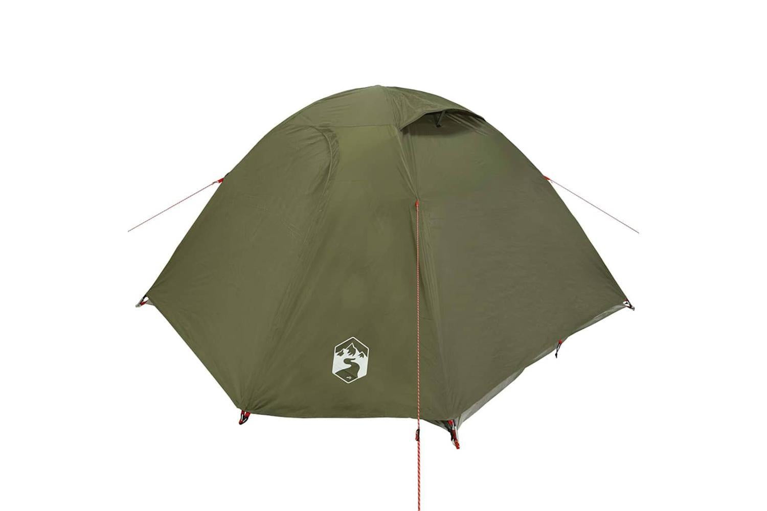 Vidaxl Camping Tent Dome 3-person Olive Green Waterproof-5