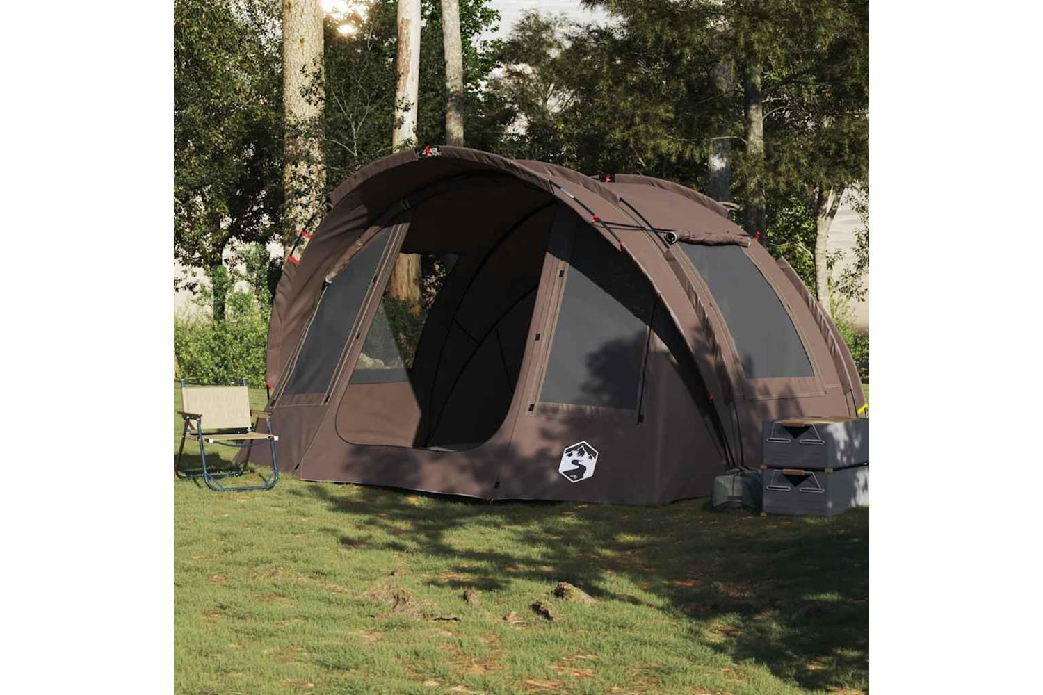 Vidaxl Fishing Tent 2-person Brown Waterproof-3