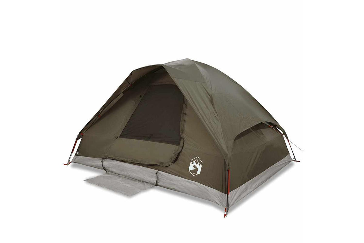 Vidaxl Camping Tent Dome 4-person Brown Waterproof-2