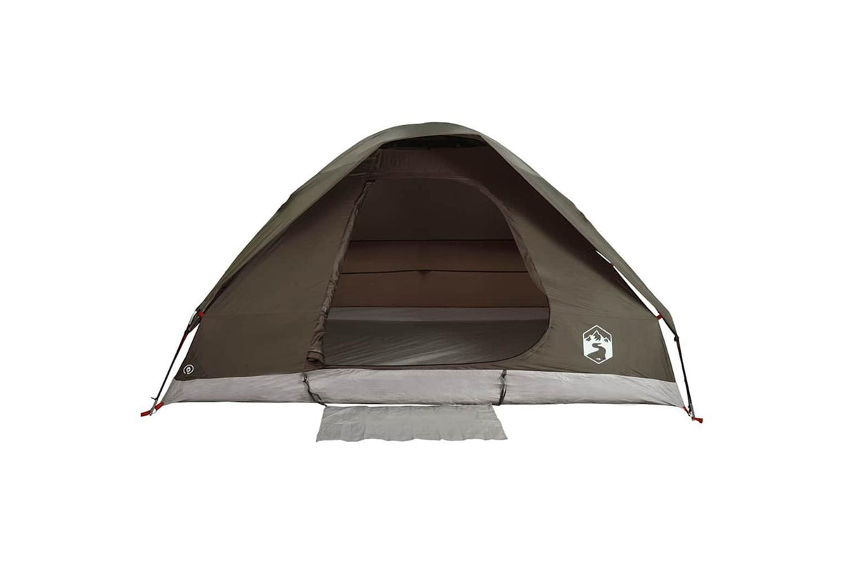 Vidaxl Camping Tent Dome 4-person Brown Waterproof-6