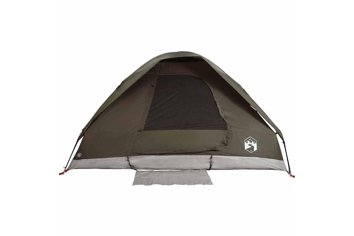 Vidaxl Camping Tent Dome 4-person Brown Waterproof-7