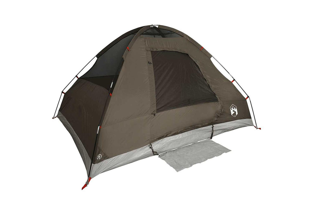 Vidaxl Camping Tent Dome 4-person Brown Waterproof-8