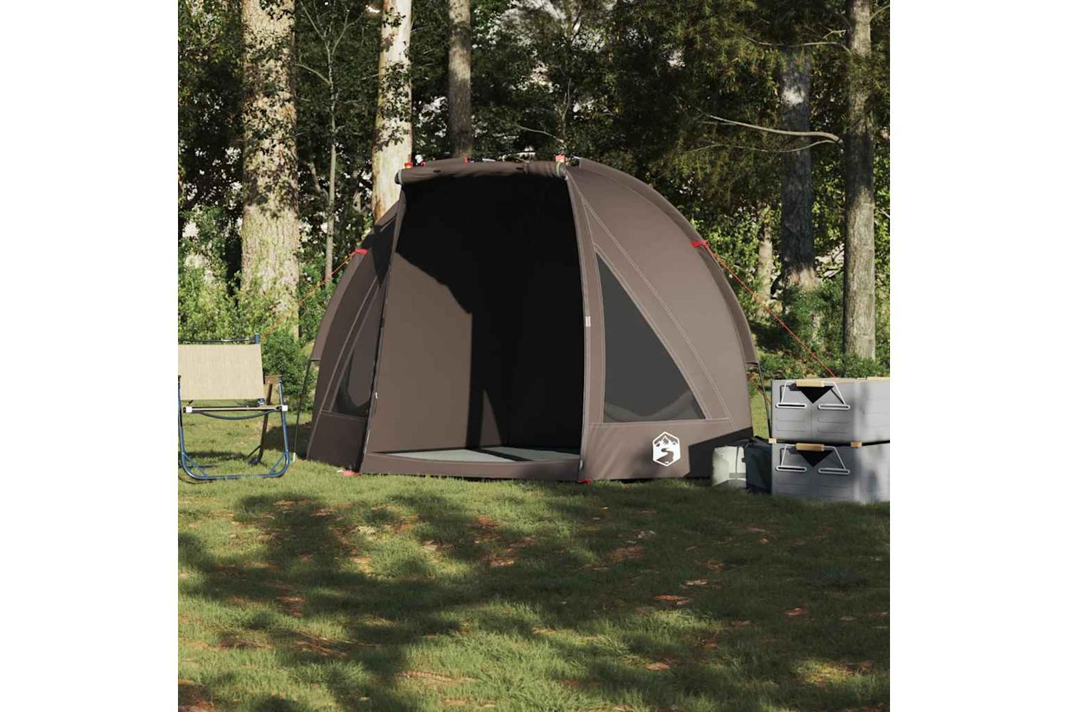 Vidaxl Fishing Tent Brown Waterproof-3