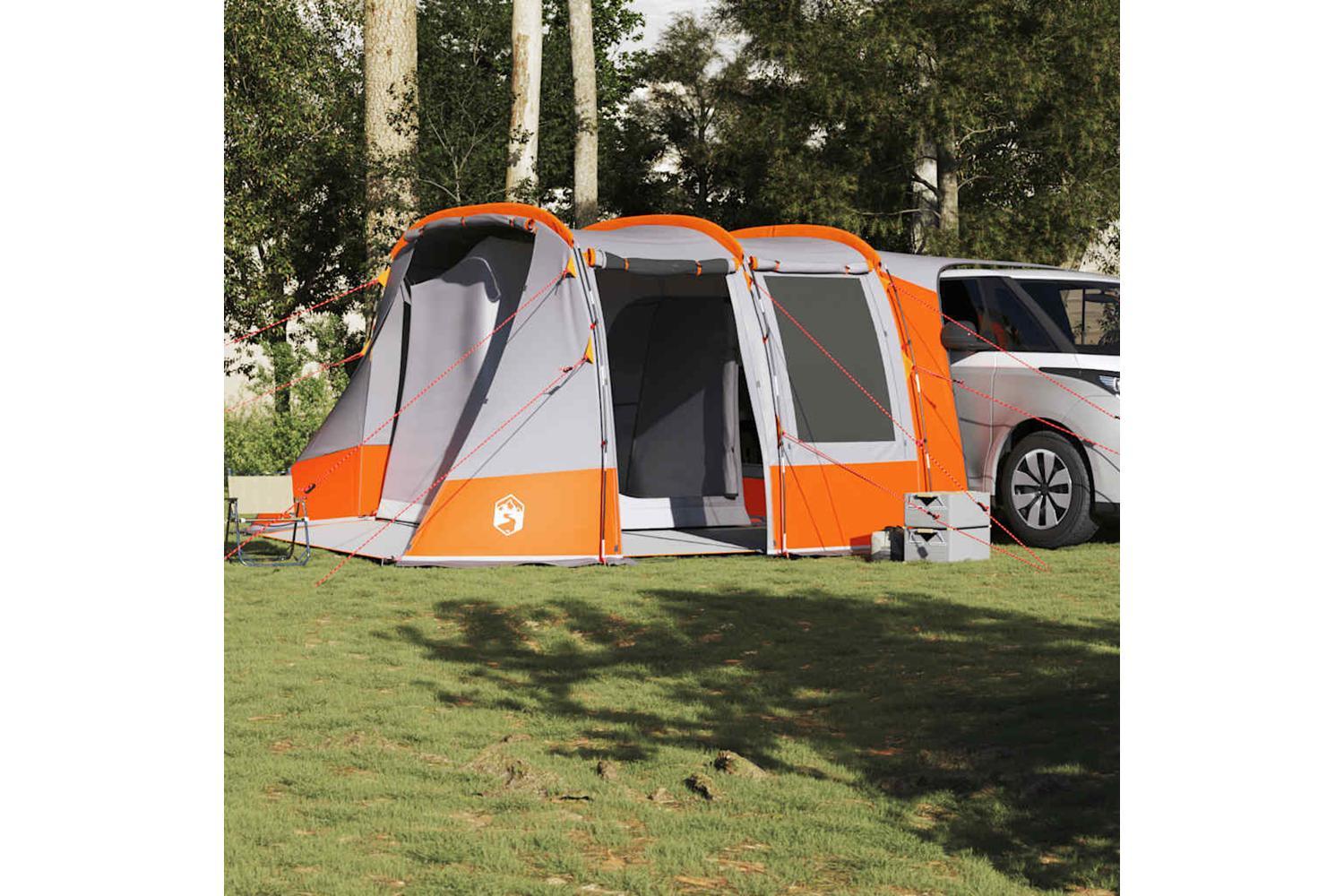 Vidaxl Car Tent Grey And Orange Waterproof-3