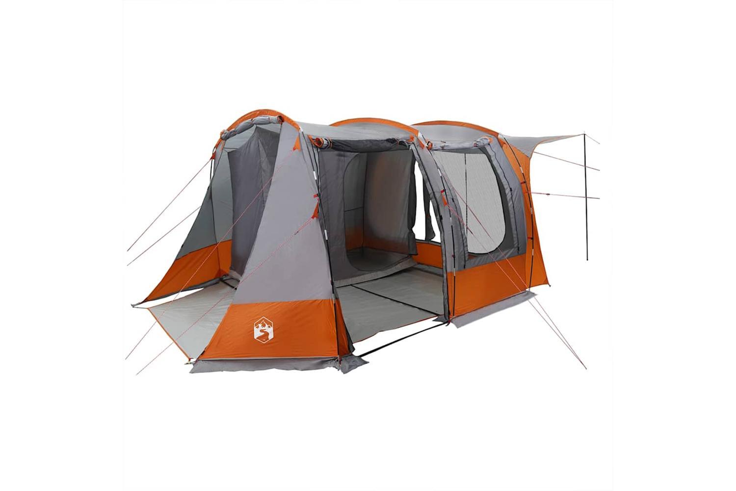 Vidaxl Car Tent Grey And Orange Waterproof-4