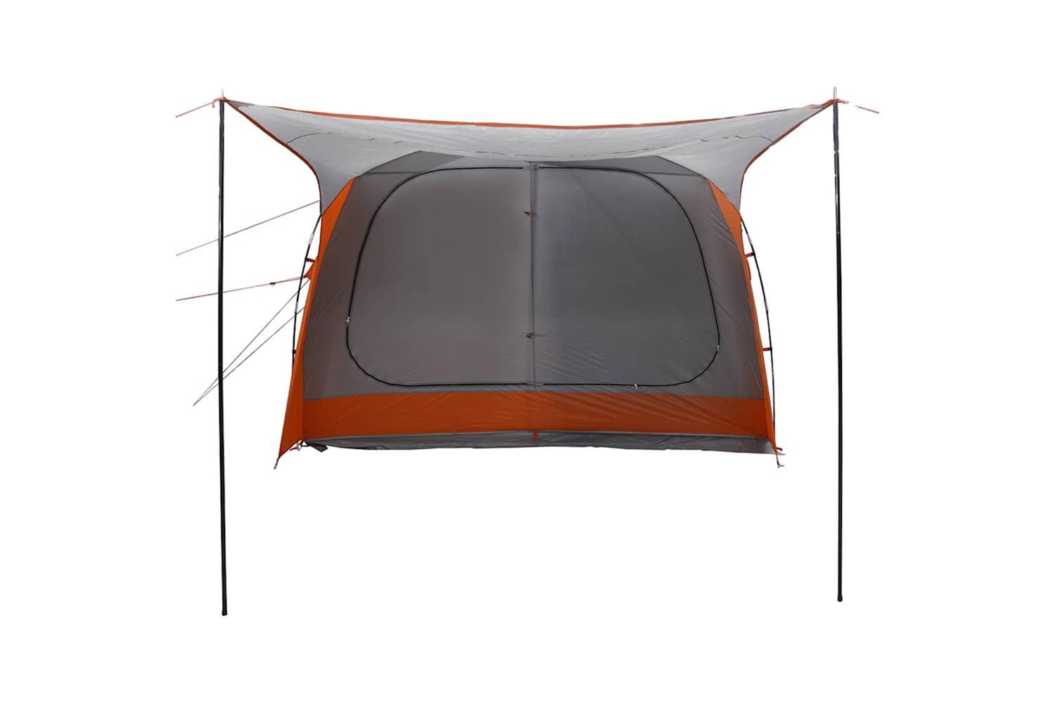 Vidaxl Car Tent Grey And Orange Waterproof-8