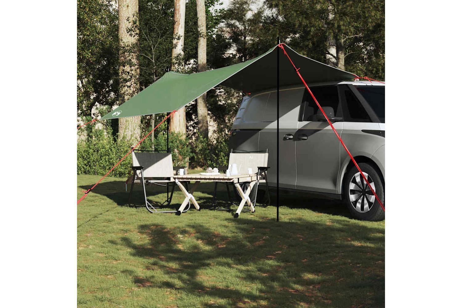 Vidaxl Car Tent Green Waterproof-3