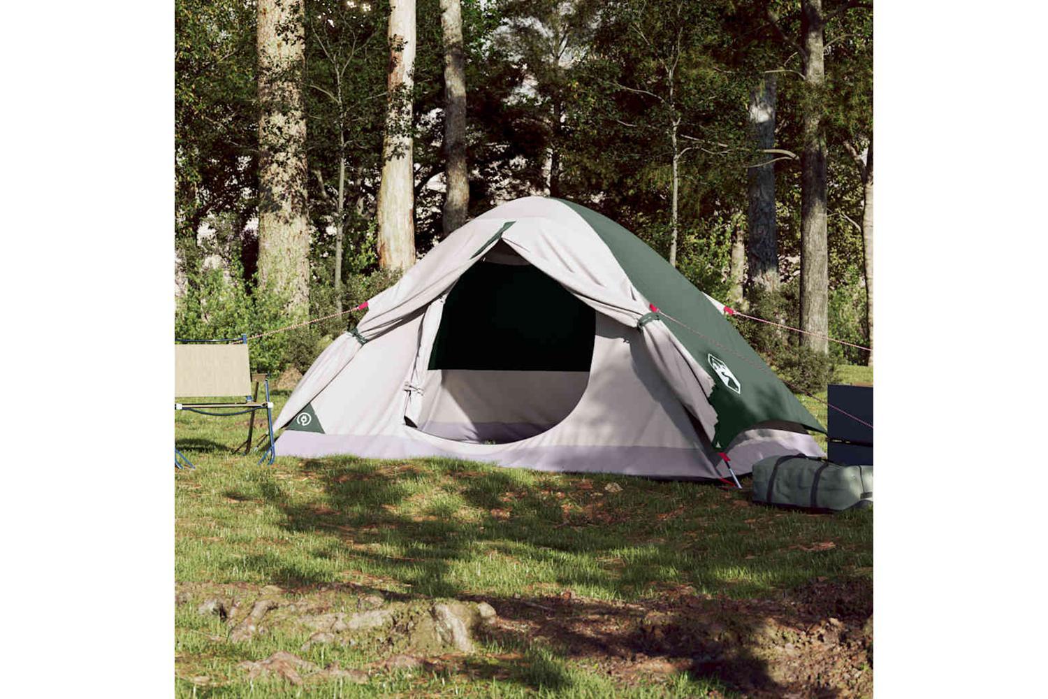 Vidaxl Camping Tent Dome 4-person Green Waterproof-3