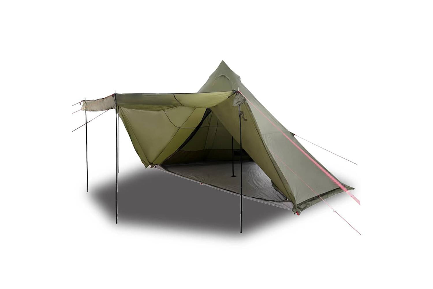 Vidaxl Family Tent Tipi 8-person Olive Green Waterproof