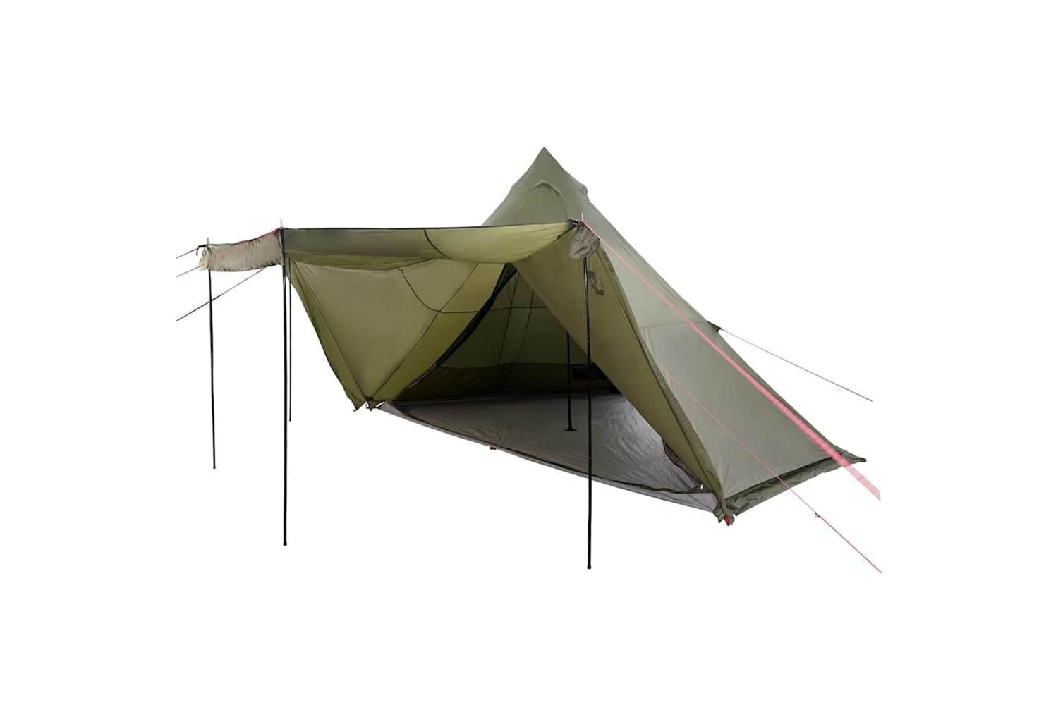 Vidaxl Family Tent Tipi 8-person Olive Green Waterproof-3