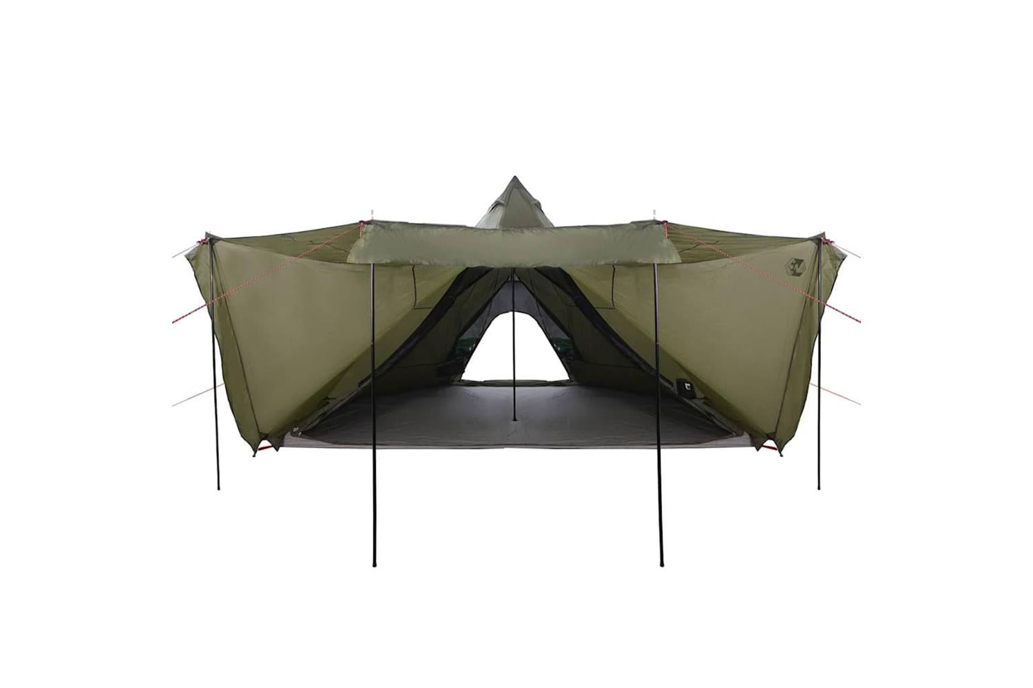 Vidaxl Family Tent Tipi 8-person Olive Green Waterproof-6