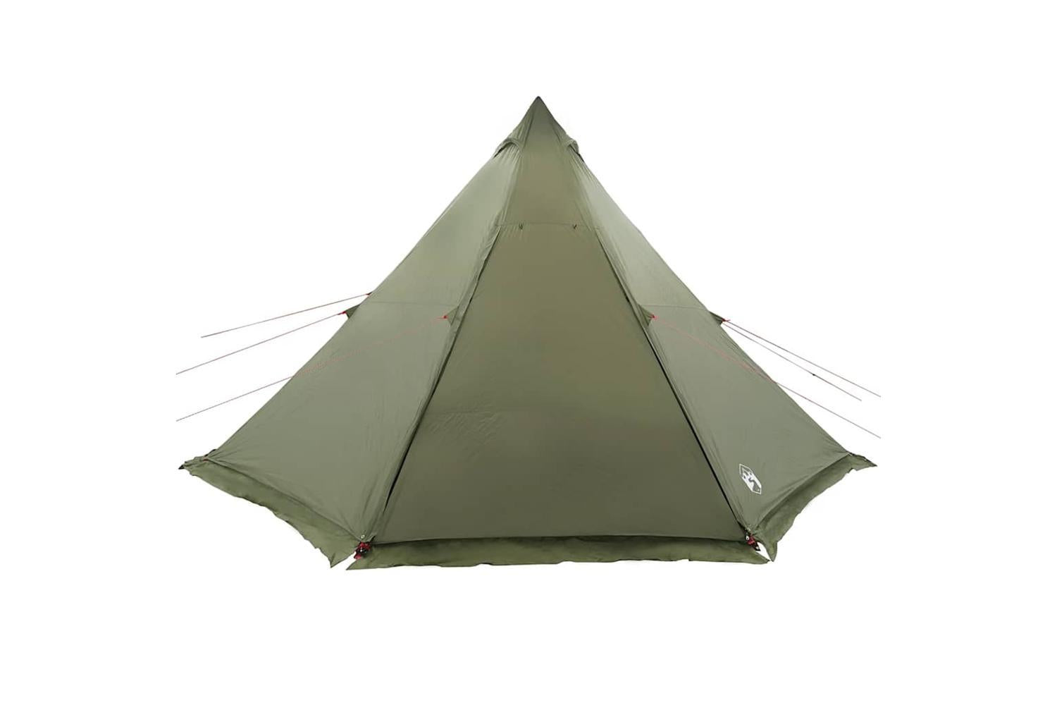 Vidaxl Family Tent Tipi 8-person Olive Green Waterproof-7