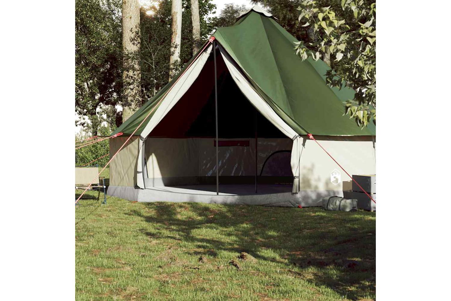 Vidaxl Family Tent Tipi 10-person Green Waterproof-3