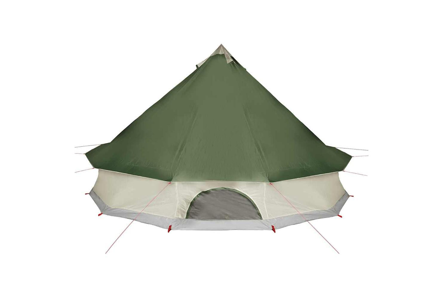 Vidaxl Family Tent Tipi 10-person Green Waterproof-10