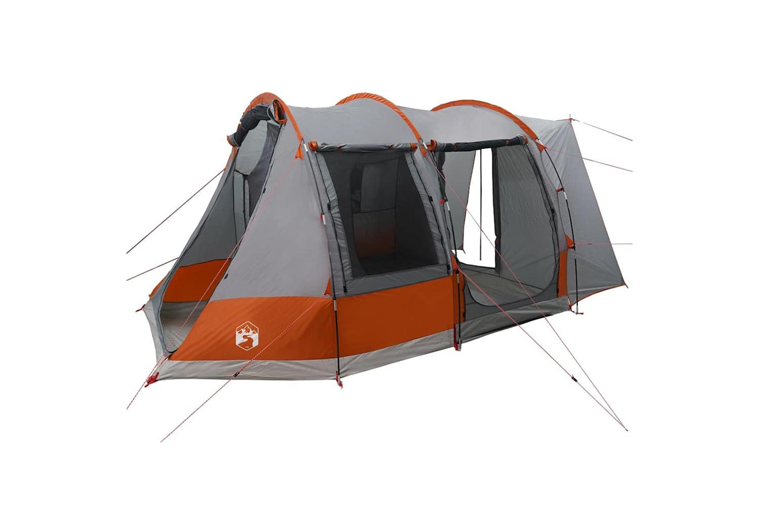 Vidaxl Car Tent 2-person Grey And Orange Waterproof-4