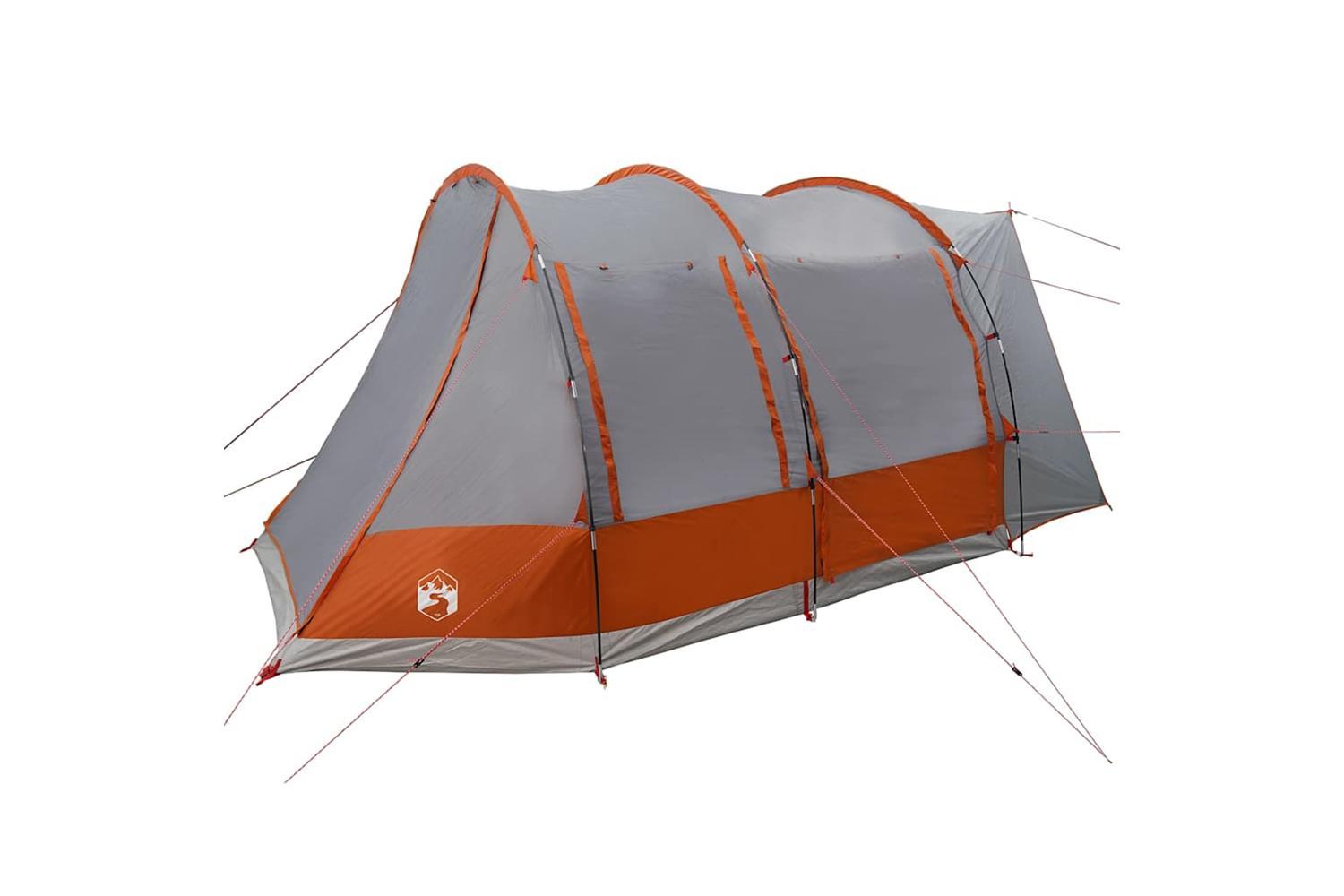 Vidaxl Car Tent 2-person Grey And Orange Waterproof-9