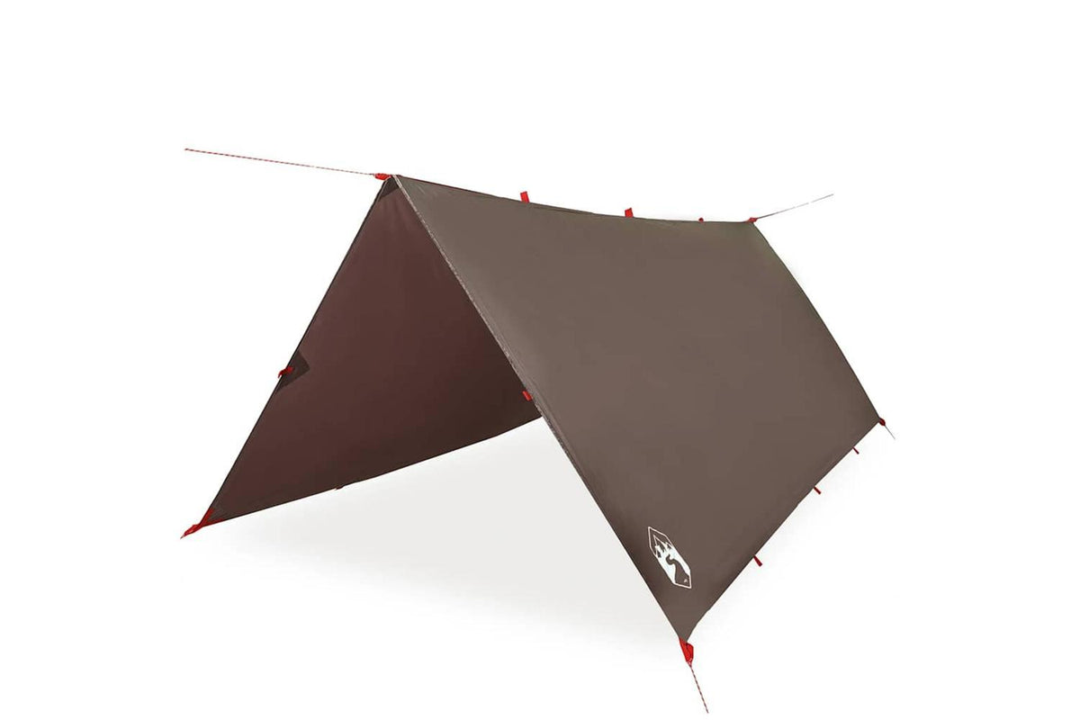 Vidaxl Camping Tarp Brown 406x306 Cm Waterproof-2