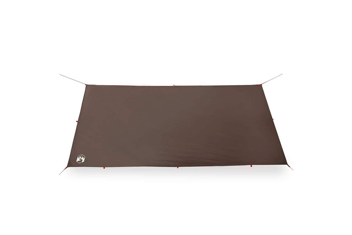 Vidaxl Camping Tarp Brown 406x306 Cm Waterproof-5