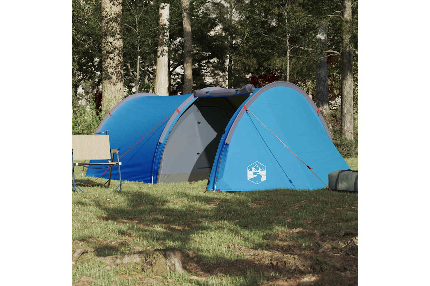 Vidaxl Camping Tent Tunnel 4-person Blue Waterproof-3