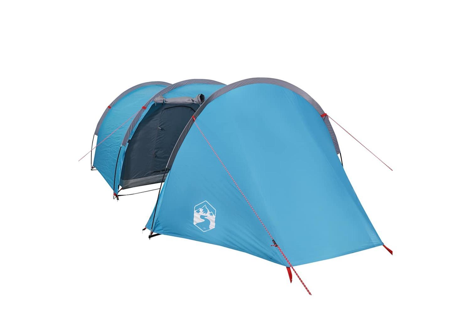 Vidaxl Camping Tent Tunnel 4-person Blue Waterproof-4