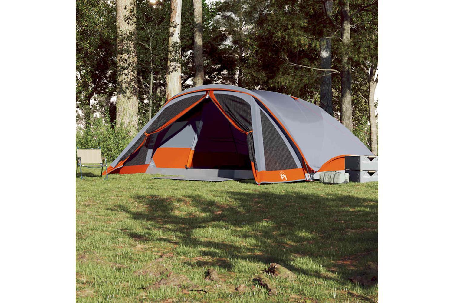 Vidaxl Family Tent Cabin 6-person Grey Waterproof-4