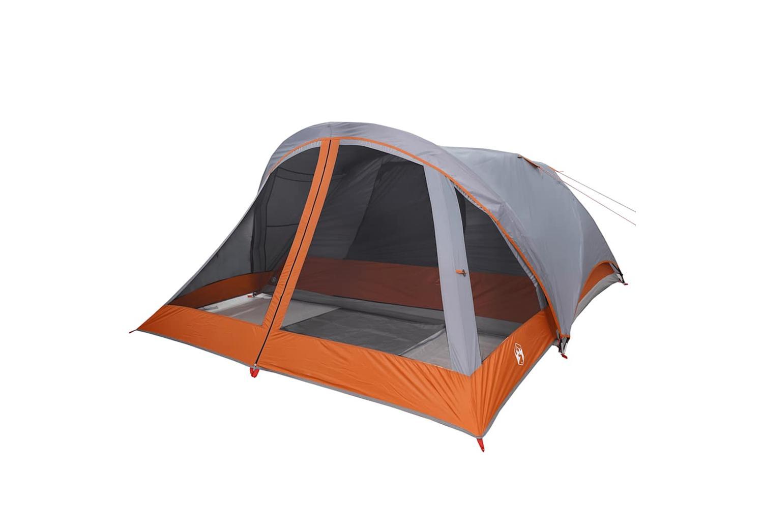 Vidaxl Family Tent Cabin 6-person Grey Waterproof-5