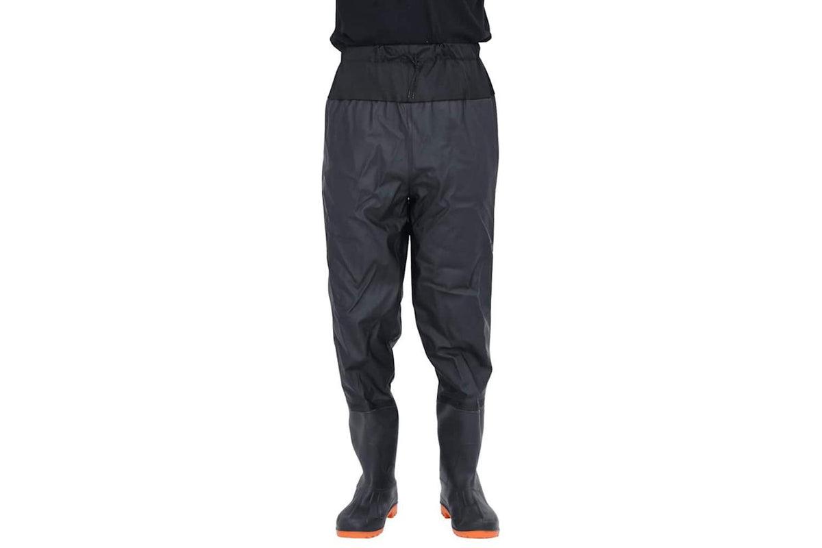 Vidaxl Waist Waders With Boots Black Size 39-2