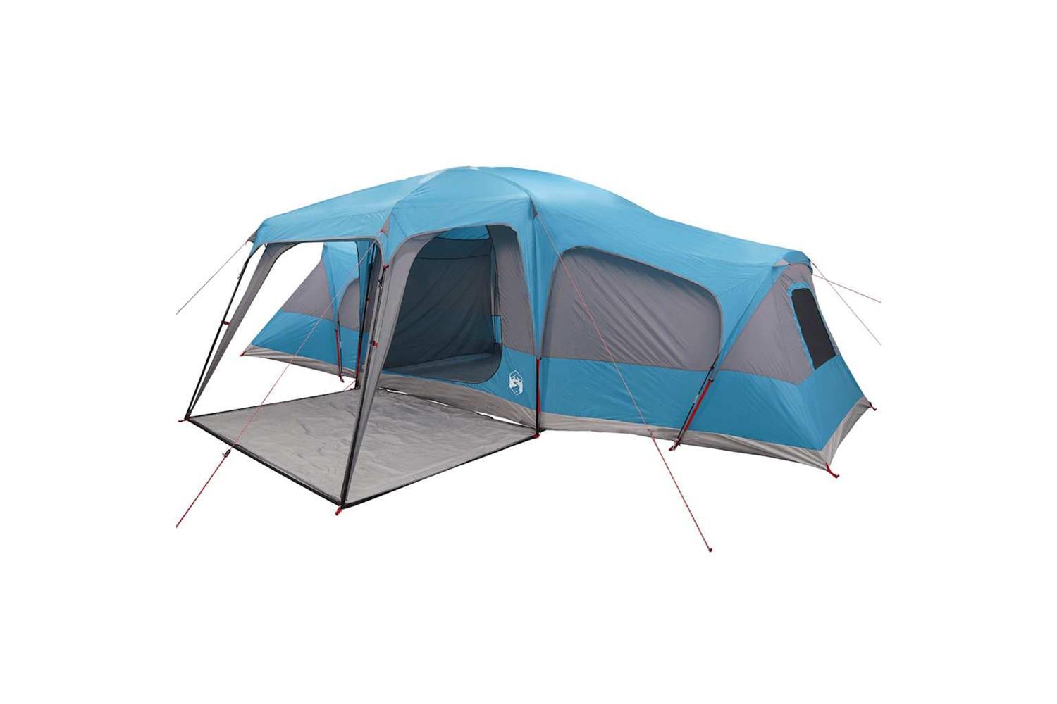 Vidaxl Family Tent With Porch Dome 9-person Blue Waterproof-4