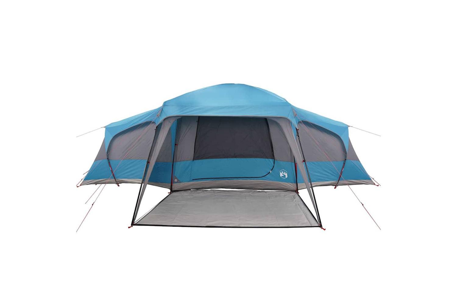 Vidaxl Family Tent With Porch Dome 9-person Blue Waterproof-6