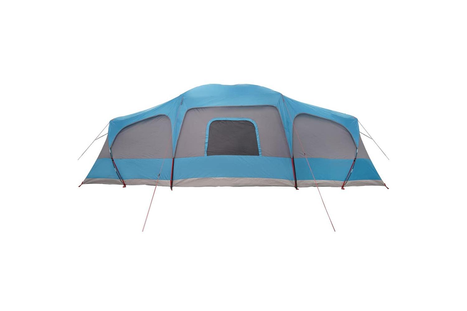 Vidaxl Family Tent With Porch Dome 9-person Blue Waterproof-8