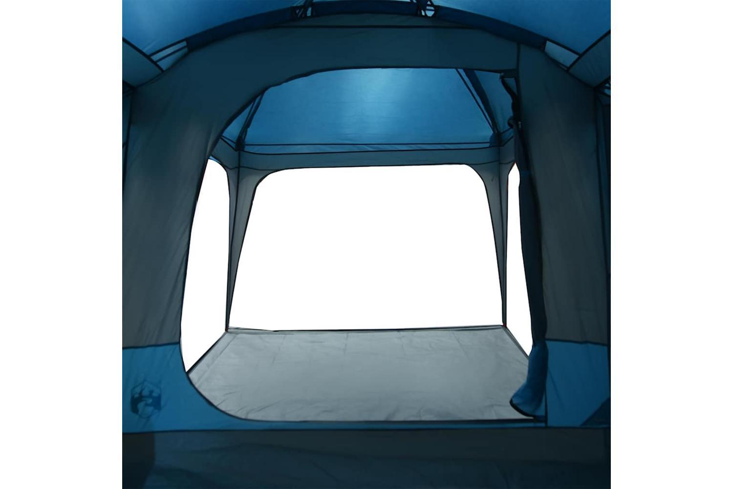 Vidaxl Family Tent With Porch Dome 9-person Blue Waterproof-10