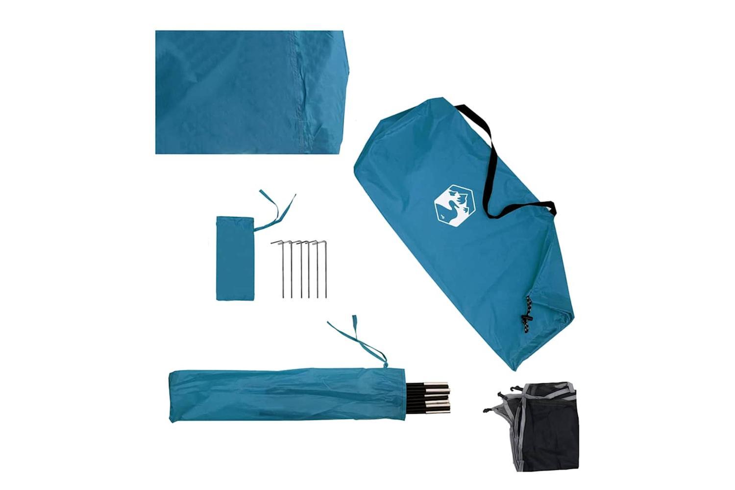 Vidaxl Camping Windbreak Blue 490x123 Cm Waterproof-10