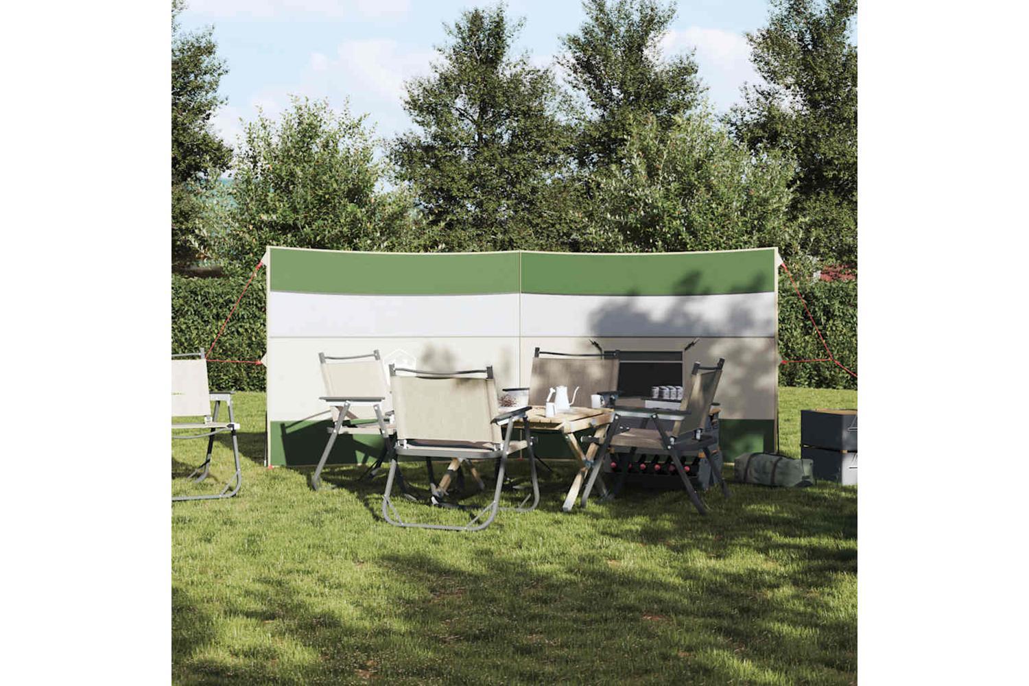 Vidaxl Camping Windbreak Green 340x130 Cm Waterproof-3
