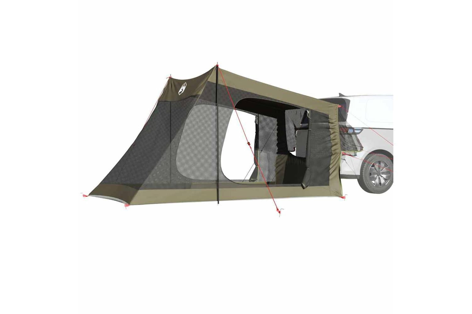 Vidaxl Car Tent 2-person Olive Green Waterproof-4