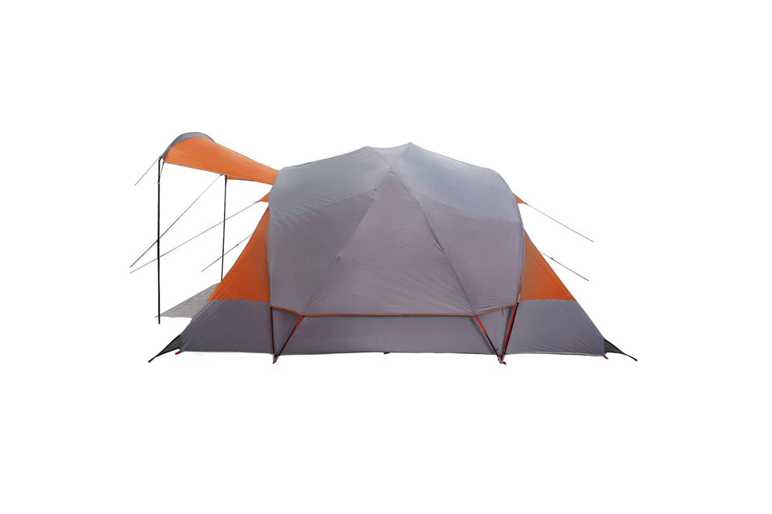 Vidaxl Family Tent Tunnel 8-person Grey And Orange Waterproof-7