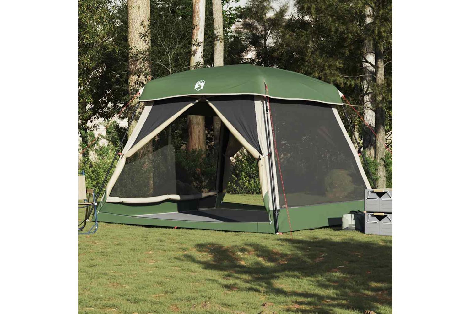 Vidaxl Family Tent Cabin 6-person Green Waterproof-4