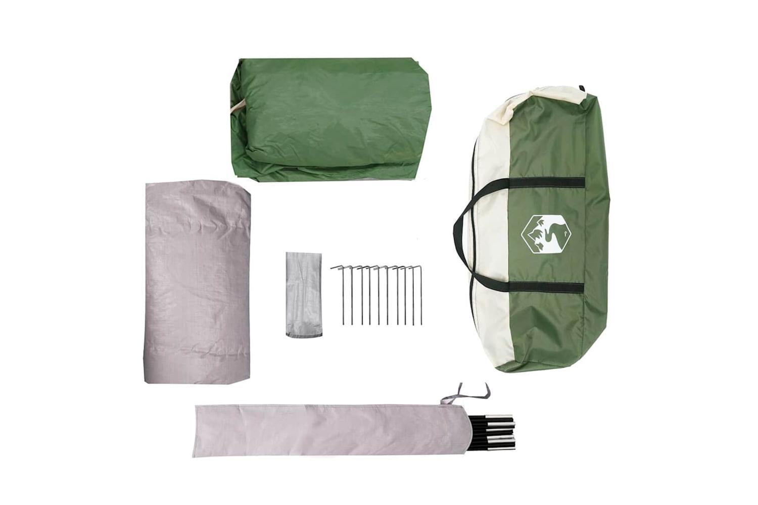 Vidaxl Family Tent Cabin 6-person Green Waterproof-9
