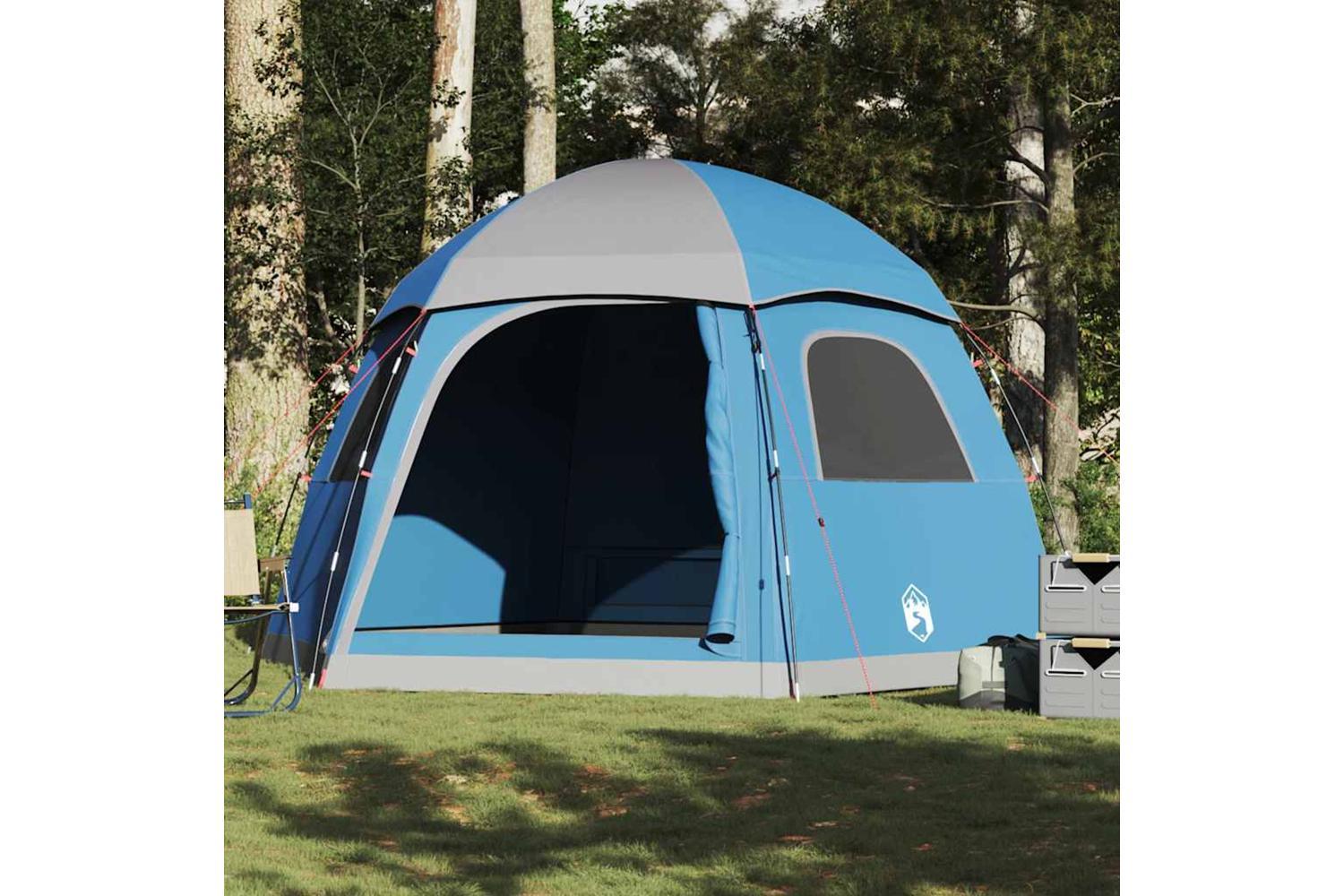 Vidaxl Family Tent Igloo 6-person Blue Waterproof-4