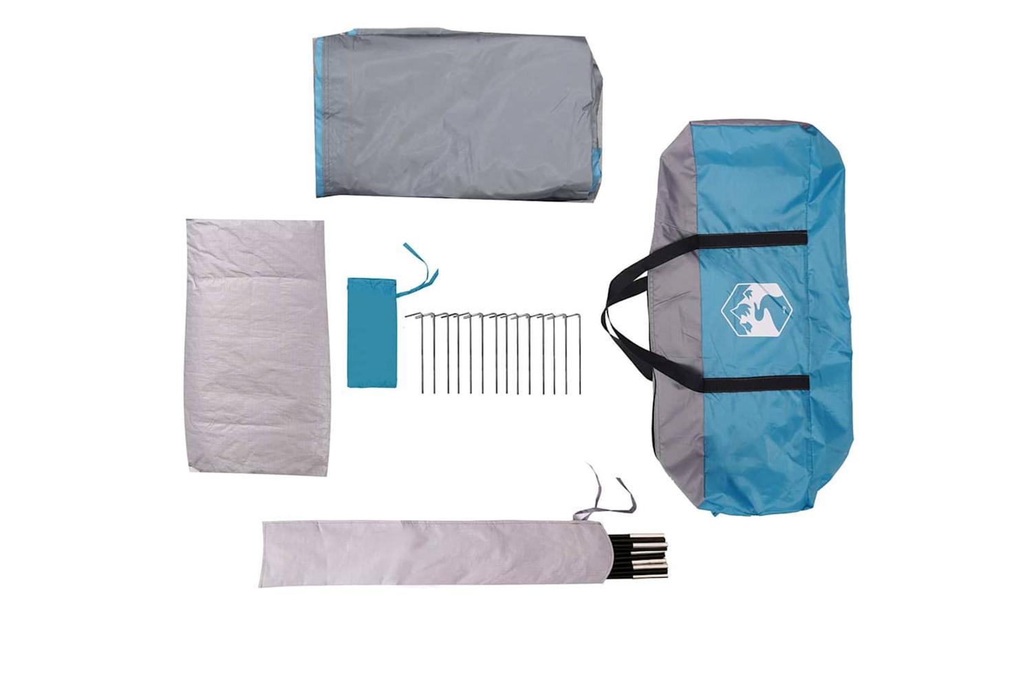 Vidaxl Family Tent Igloo 6-person Blue Waterproof-10