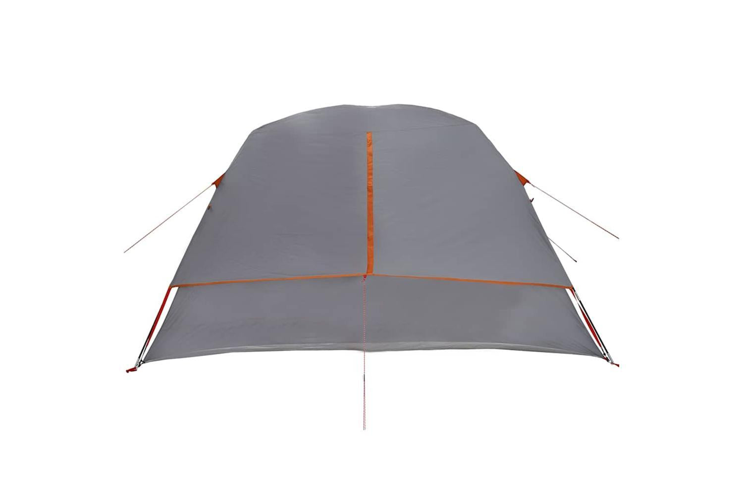 Vidaxl Family Tent Cabin 6-person Grey And Orange Waterproof-8