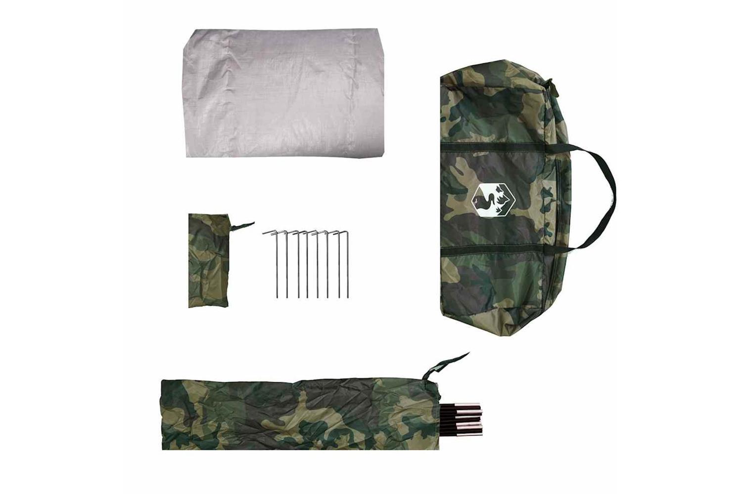 Vidaxl Car Tent 2-person Camouflage Waterproof-10
