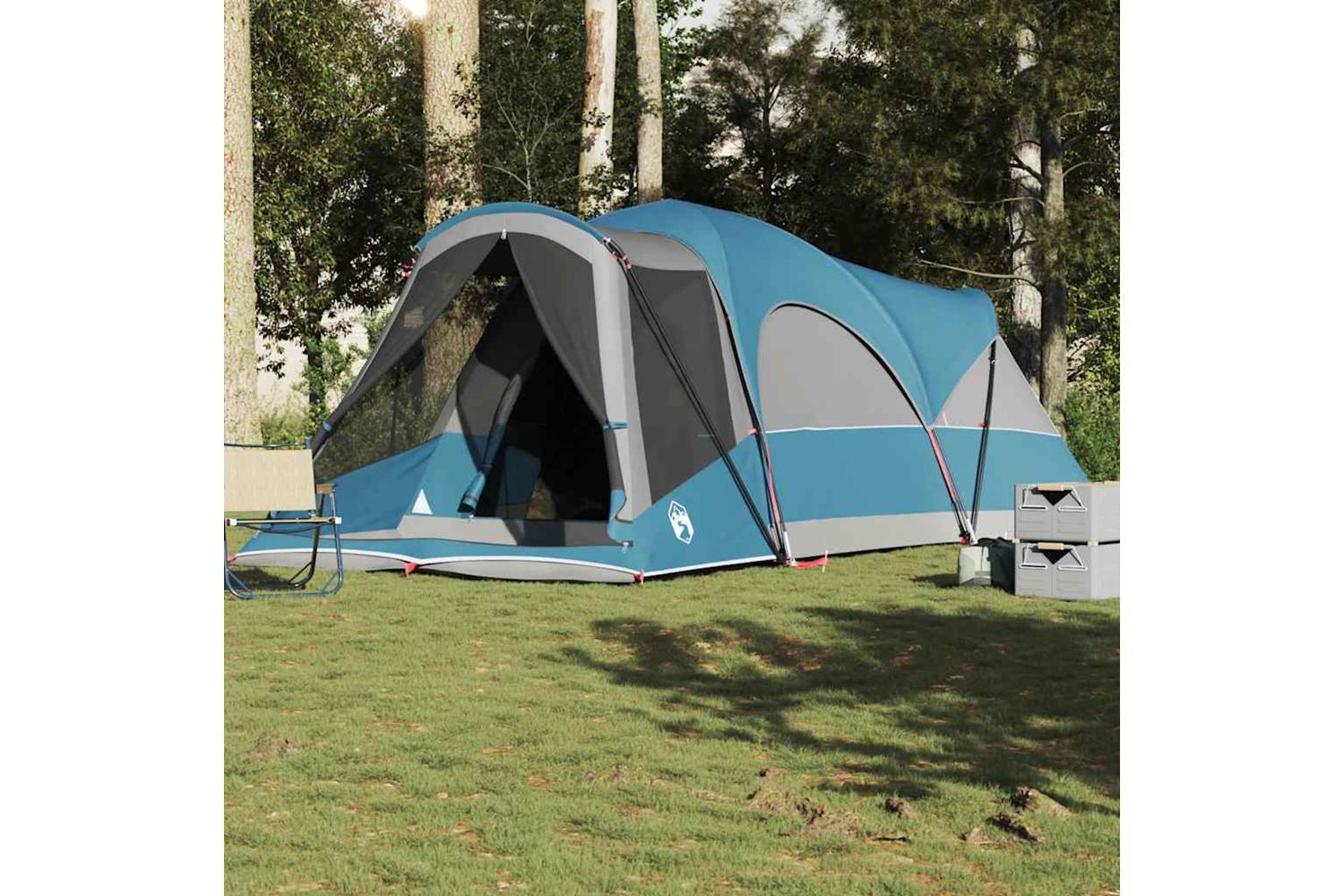 Vidaxl Family Tent Tunnel 8-person Blue Waterproof-4