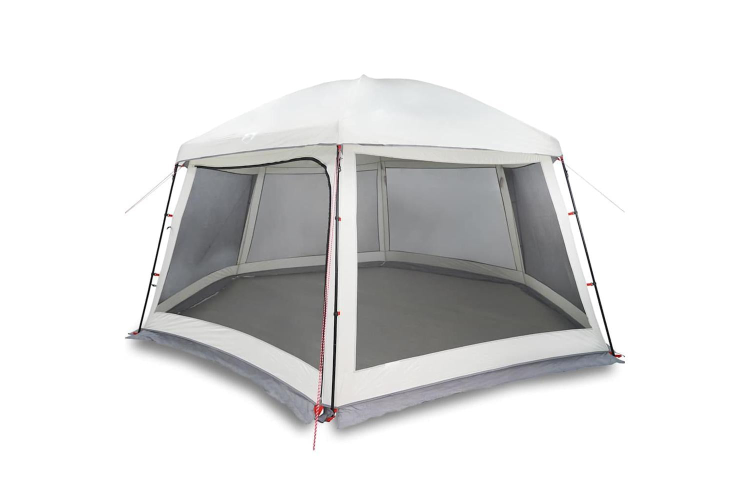 Vidaxl Pool Tent With Removable Fly & Mesh Walls Grey 512x458 Cm-2