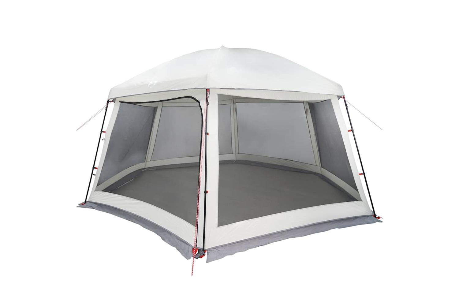 Vidaxl Pool Tent With Removable Fly & Mesh Walls Grey 512x458 Cm-3