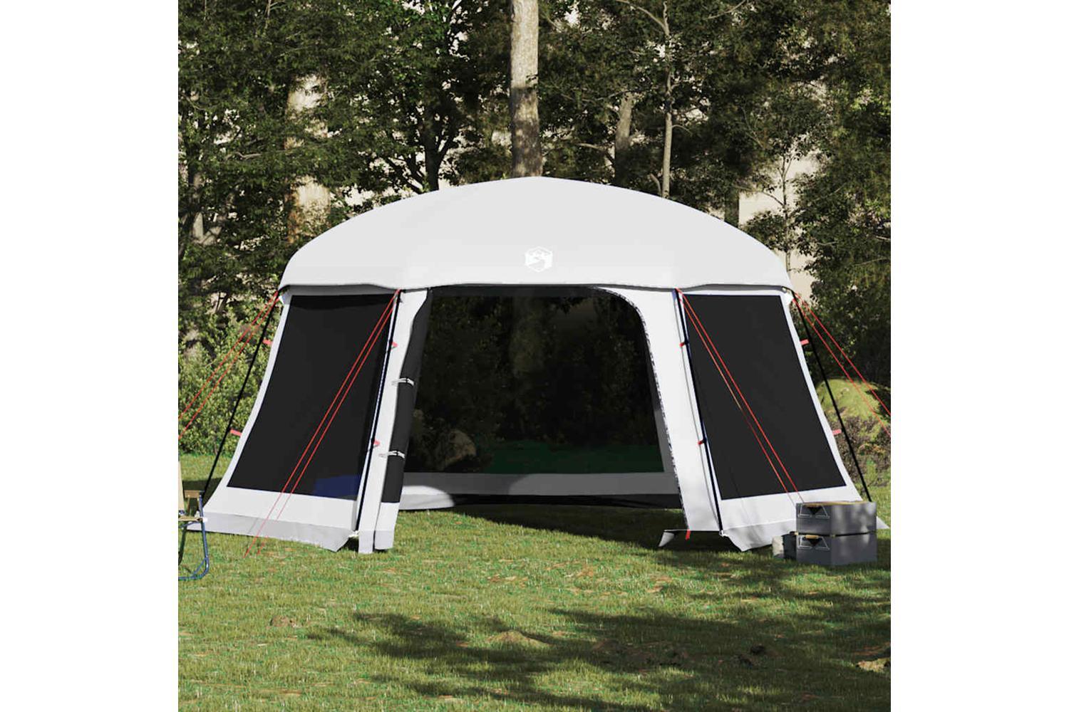 Vidaxl Pool Tent With Removable Fly & Mesh Walls Grey 512x458 Cm-4
