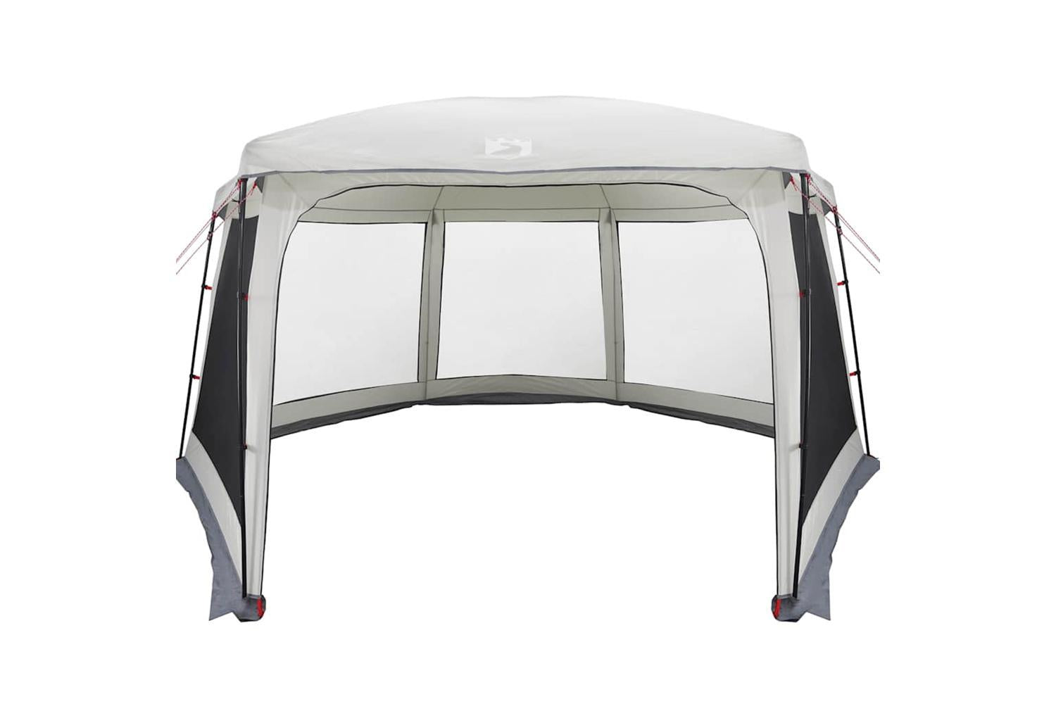Vidaxl Pool Tent With Removable Fly & Mesh Walls Grey 670x590 Cm-6