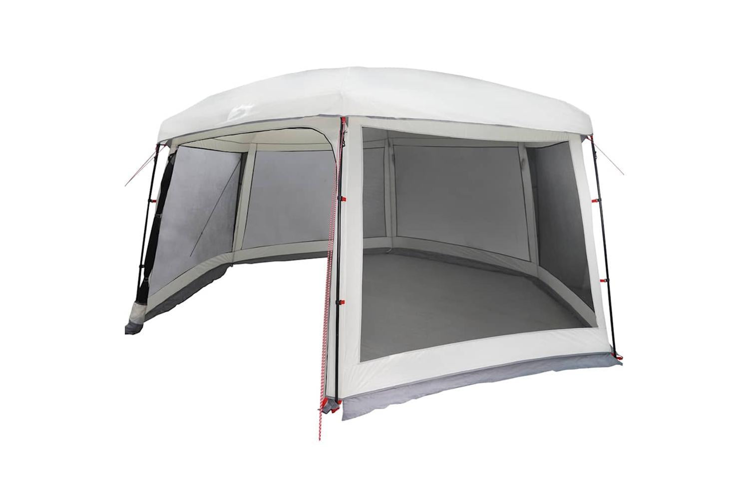 Vidaxl Pool Tent With Removable Fly & Mesh Walls Grey 670x590 Cm-7