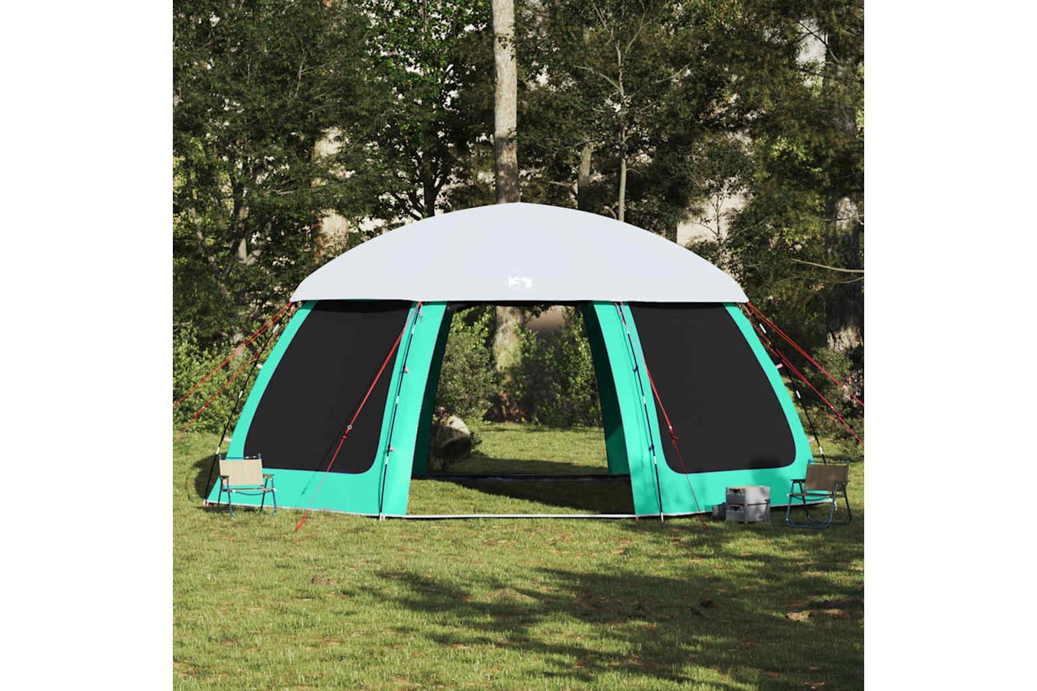 Vidaxl Pool Tent With Removable Fly & Mesh Walls Sea Green 612x612 Cm-4